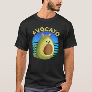 Camiseta Avocato Engraçado Gato Avocado Presente Para Vegan