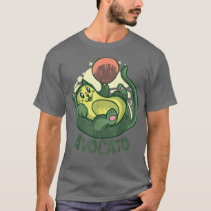 Camiseta Avocato Engraçado Gato Avocado Vegan E Gato