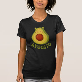 Camiseta Avocato Engraçado Gato Gato Avocado