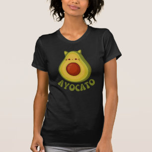 Camiseta Avocato Engraçado Gato Gato Avocado