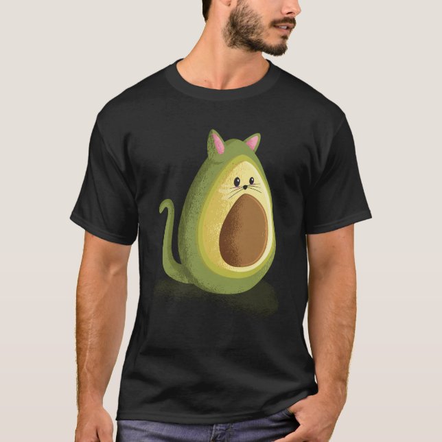 Camiseta Avocato Funny Avocado Cat Shirt Avocado Amam Veg (Frente)