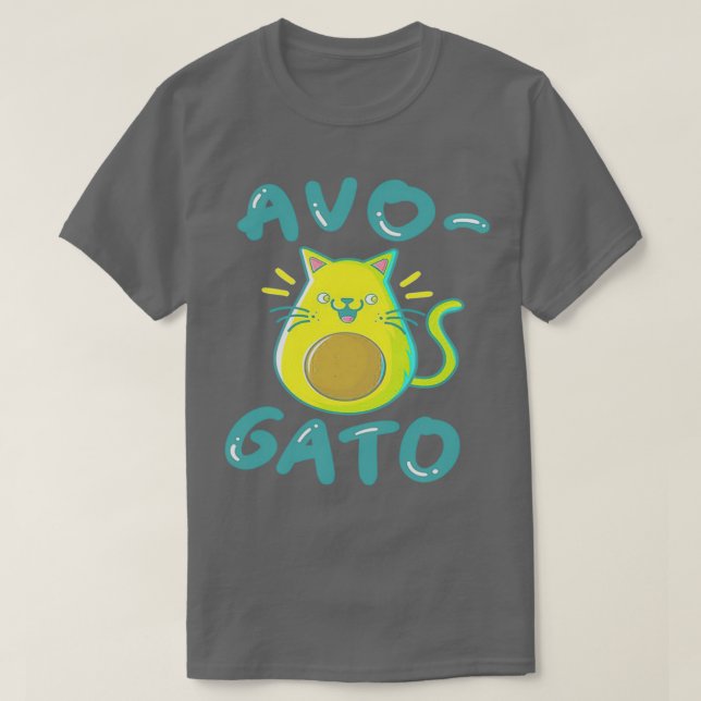Camiseta AvoGato Avocado Cat Engraçado Avocado (Frente do Design)