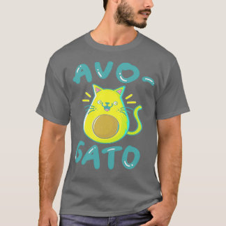 Camiseta AvoGato Avocado Cat Engraçado Avocado