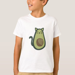 Camiseta Avogato Avocado Cat Engraçado Comida Verde