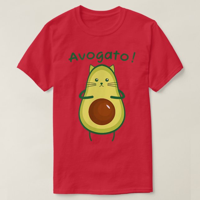 Camiseta Avogato Avocado Cat Foodie (Frente do Design)