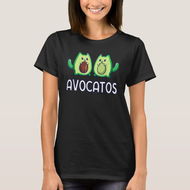 Camiseta Avogato Avocado Cat Fruta Vegan (Frente)