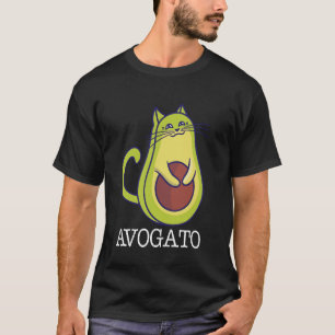 Camiseta Avogato Avocado Funny Cute Cat Vegan