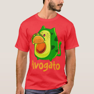 Camiseta Avogato Avocato Gata Avocado com Taco Vegan Kitte