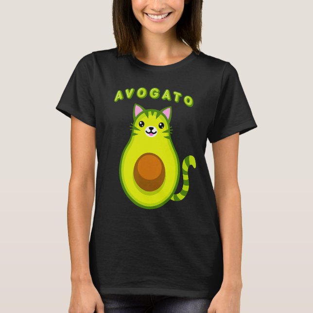 Camiseta Avogato Cat Avocado Top, Cinco De Meow, Bonito Eng (Frente)