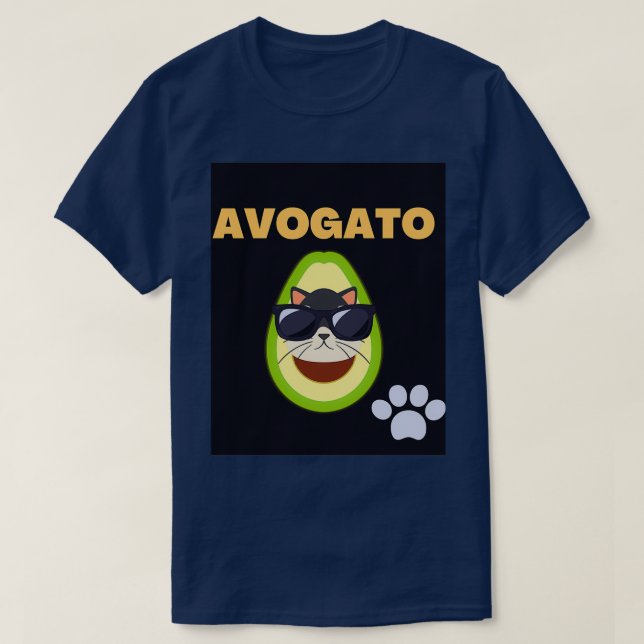 Camiseta Avogato engraçado gato (Frente do Design)