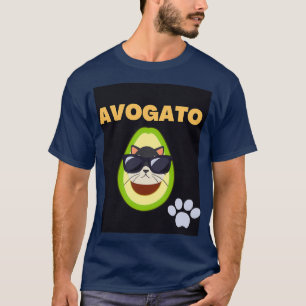Camiseta Avogato engraçado gato
