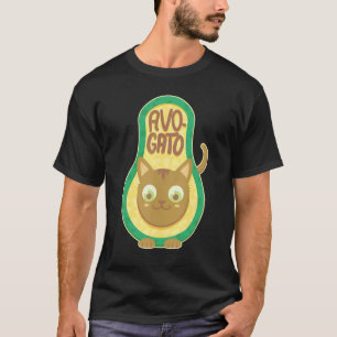 Camiseta Avogato  Gato Abacate  Para Vegan & Vegetariano