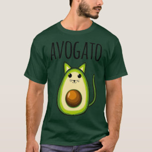 Camiseta Avogato Mulheres Engraçadas Avocado Gato Vegetaria