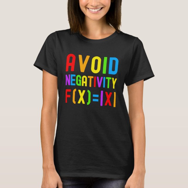 Camiseta Avoid Negativity   Kids Math Math Equation Math Ge (Frente)
