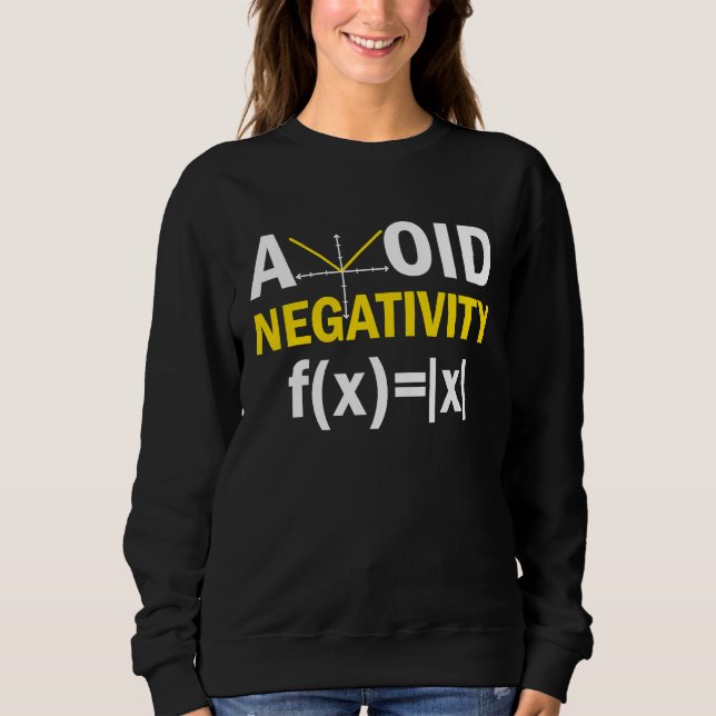Camiseta Avoid Negativity  Math Pun Equation (Frente)