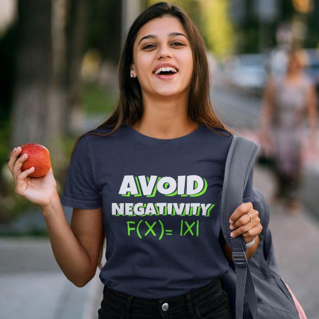 Camiseta Avoit Negativity Funny Math  (Criador carregado)