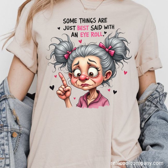 Camiseta Avós Atrevidas com Rolar de Olhos (Criador carregado)