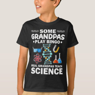 Camiseta Avôs de Verdade Ensinam Ciência Ilustração Nerd