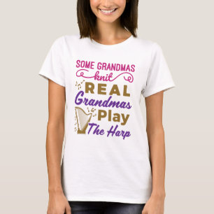 Camiseta Avós do Knit de Verdadeiro Jogam a Harp