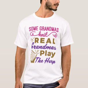 Camiseta Avós do Knit de Verdadeiro Jogam a Harp
