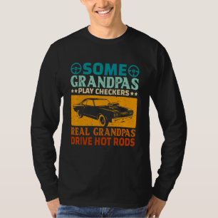 Camiseta Avós Reais Dirigem Hot Rods Corridas de Carros Clá