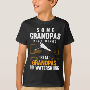 Camiseta Avôs Reais Vão Esquiando na Água Homens Esqui Aquá