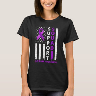 Camiseta Aw do Alzheimer de Fita Roxa de Suporte de Sinaliz