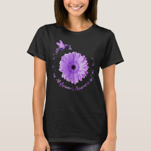 Camiseta Aw do Beijo Girassol Roxo Roxo Fita Alzheimer