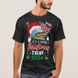 Camiseta Aw Ship É A Christmas Cruise Trip 2024 Family M