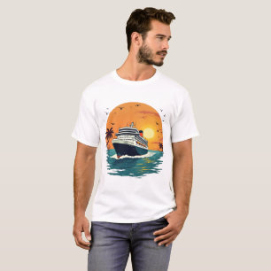 Camiseta Aw Ship It's A Family Trip 2025 - Vintage Cruise