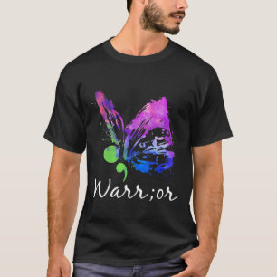 Camiseta Awa sobre prevenção suicida contra a borboleta gue