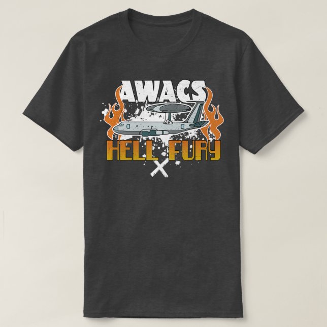 Camiseta AWACS Hell Fury Airplaine  (Frente do Design)