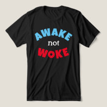Awake Not Woech Free Speech Red Blue