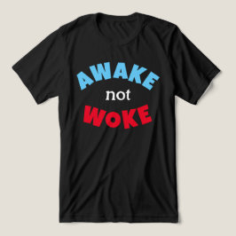 Camiseta Awake Not Woech Free Speech Red Blue