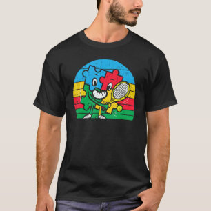 Camiseta Awarenes do quebra-cabeça de Retrorização por Suns