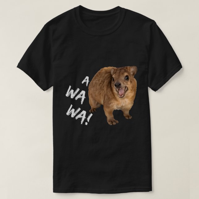 Camiseta Awawa! Memória Hyrax Zangada (Frente do Design)