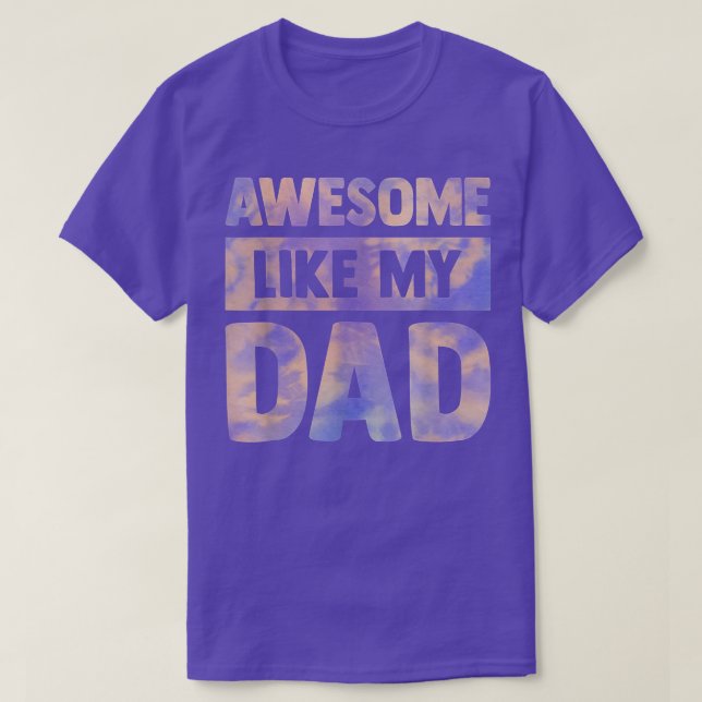 Camiseta Awesome Like My Dad Matching Birthday Family Kids  (Frente do Design)