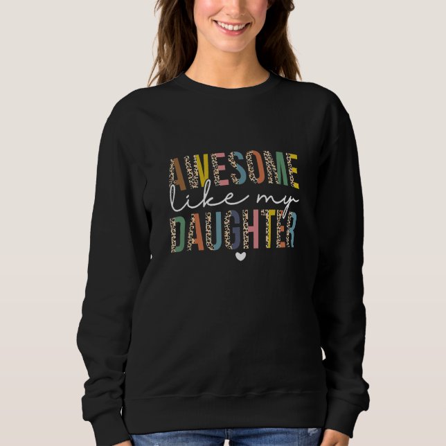 Camiseta AWESOME LIKE MY DAUGHTER Dad Leopard  Father s Day (Frente)