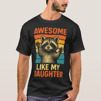 Camiseta Awesome Like My Daughter Funny Fathers Day Dad Bir