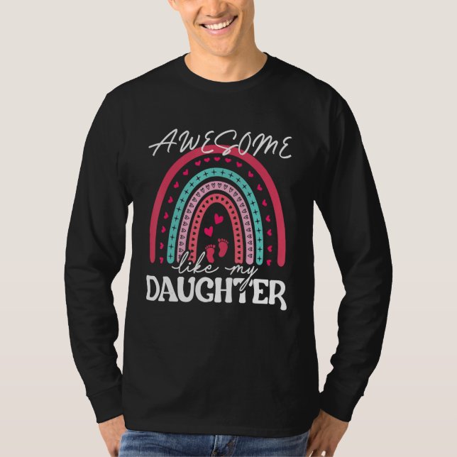 Camiseta Awesome Like My Daughter  Men  Fathers Day Dad 12 (Frente)