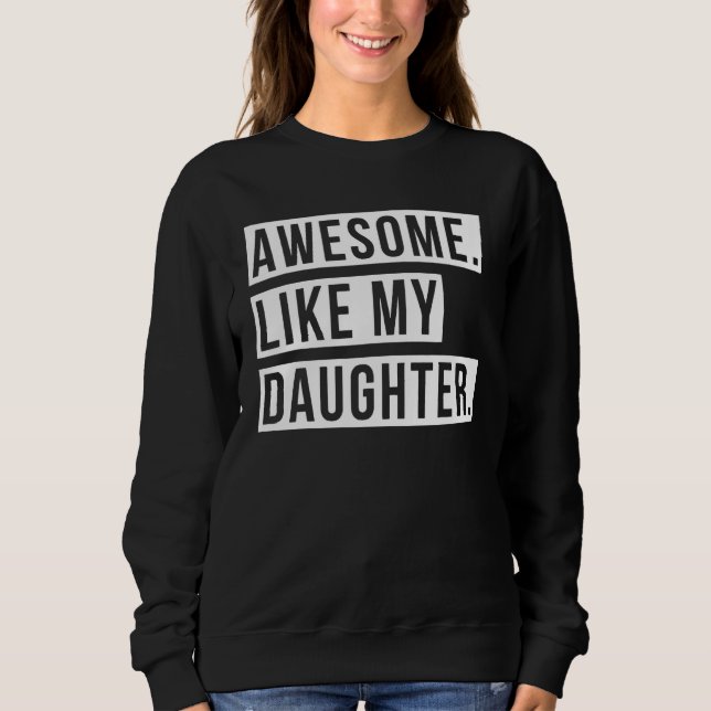 Camiseta Awesome Like My Daughter Retro Men Dad Funny Fathe (Frente)