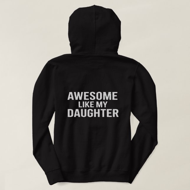 Camiseta Awesome Like My Daughter T‑Shirt Design – Proud Pa (Verso do Design)