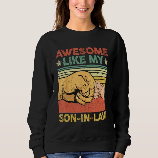 Camiseta Awesome Like My Son Funny Father's Day Mom Dad Jok (Frente)