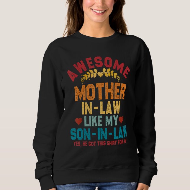 Camiseta Awesome Mother in Law Like My Son in Law   Mother  (Frente)