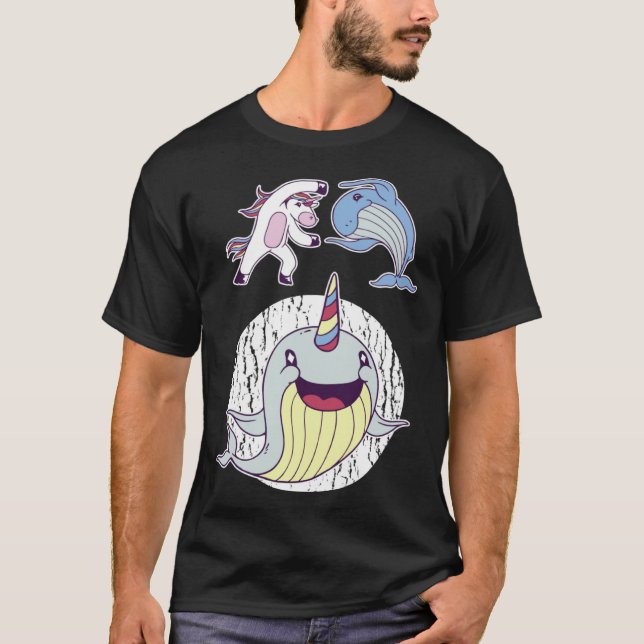 Camiseta Awesome Narwhal Unicorns Of The Sea (Frente)