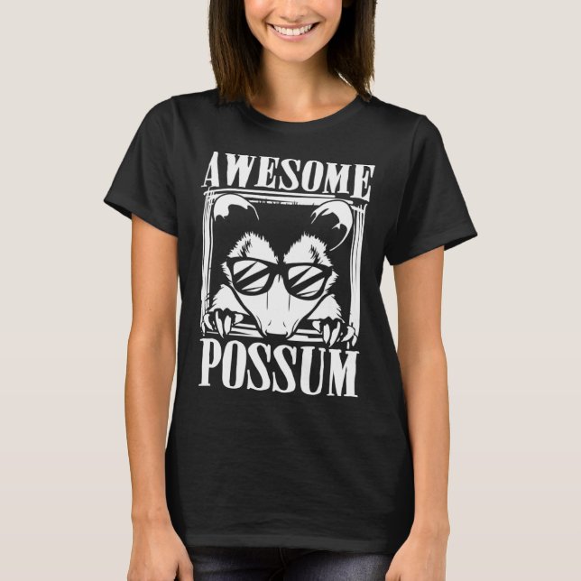 Camiseta Awesome possum animal & zoowarden (Frente)
