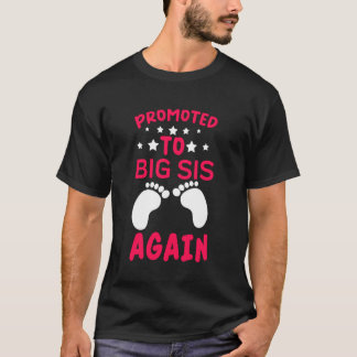 Camiseta Awesome Promoted to Big Sister Again - Funny Older