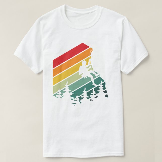Camiseta Awesome Rock Climbing Adventure Retro Mountain (Frente do Design)