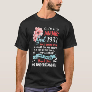 Camiseta Awesome Since 1932 91st Birthday I'm a January Gir