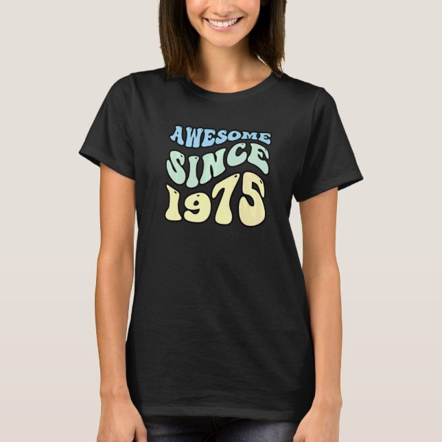 Camiseta Awesome Since 1975 Vintage Retro Birthday   (Frente)